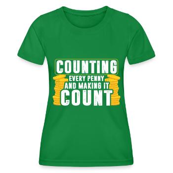 Secrétaire Comptable des Comptables Comptabilité - T-shirt sport Femme - vert - Devant - AI Model Female 172 dark (172cm)