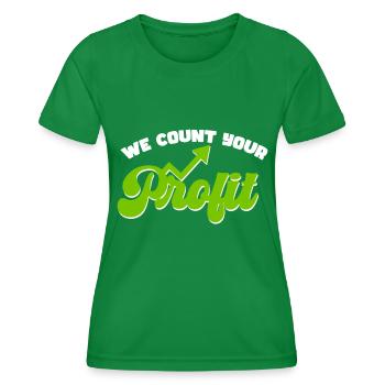 Secrétaire Comptable des Comptables Comptabilité - T-shirt sport Femme - vert - Devant - AI Model Female 172 dark (172cm)