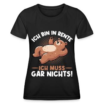 Je suis à la retraite, je n’ai rien à faire Teddy Bear - T-shirt sport Femme - noir - Devant - AI Model Female 172 light (172cm)