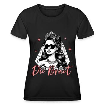 Die Braut Lustiges Bachelorette Party Trauzeugin - Frauen Funktions-T-Shirt - Schwarz - Vorne - AI Model Female 172 light (172cm)