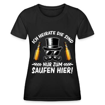 Der Bräutigam Lustiges Junggesellenabschied - Frauen Funktions-T-Shirt - Schwarz - Vorne - AI Model Female 172 light (172cm)