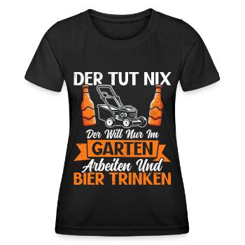 Beer Garden Gardening Allotment Gardener Gardener - Women's Functional T-Shirt - black - Front - AI Model Female 172 light (172cm)