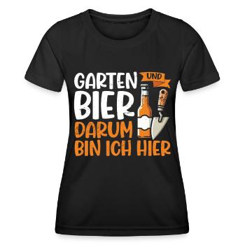 Beer Garden Gardening Allotment Gardener Gardener - Women's Functional T-Shirt - black - Front - AI Model Female 172 light (172cm)