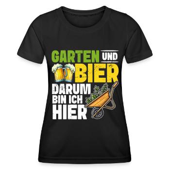 Beer Garden Gardening Allotment Gardener Gardener - Women's Functional T-Shirt - black - Front - AI Model Female 172 light (172cm)