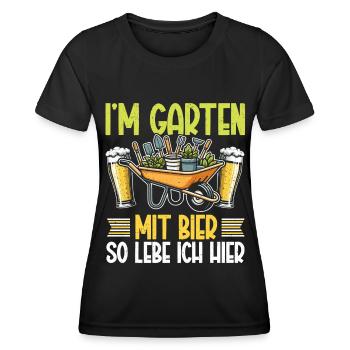 Beer Garden Gardening Allotment Gardener Gardener - Women's Functional T-Shirt - black - Front - AI Model Female 172 light (172cm)