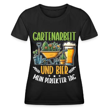 Beer Garden Gardening Allotment Gardener Gardener - Women's Functional T-Shirt - black - Front - AI Model Female 172 light (172cm)