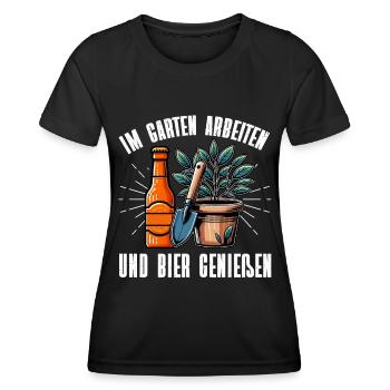 Beer Garden Gardening Allotment Gardener Gardener - Women's Functional T-Shirt - black - Front - AI Model Female 172 light (172cm)