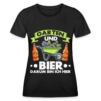 Beer Garden Gardening Allotment Gardener Gardener - Women's Functional T-Shirt - black - Front - AI Model Female 172 light (172cm)