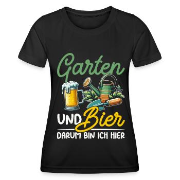 Beer Garden Gardening Allotment Gardener Gardener - Women's Functional T-Shirt - black - Front - AI Model Female 172 light (172cm)