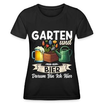 Beer Garden Gardening Allotment Gardener Gardener - Women's Functional T-Shirt - black - Front - AI Model Female 172 light (172cm)