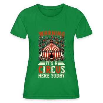 Circus Staff Carnival Costume Circus Event - Women's Functional T-Shirt - kelly green - Front - AI Model Female 172 dark (172cm)
