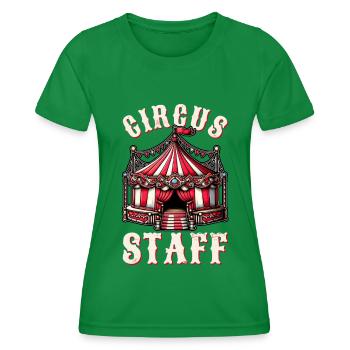Circus Staff Carnival Kostüm Zirkusveranstaltung - Frauen Funktions-T-Shirt - Kelly Green - Vorne - AI Model Female 172 dark (172cm)