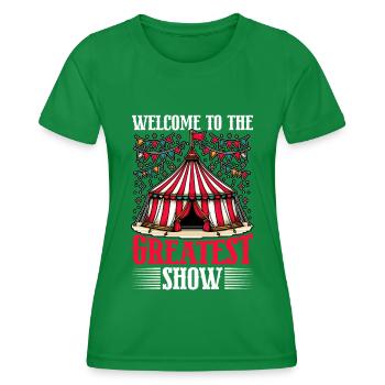 Circus Staff Carnival Costume Circus Event - Women's Functional T-Shirt - kelly green - Front - AI Model Female 172 dark (172cm)