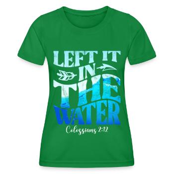 Taufe Getaufte Christliche Jesusgott -Bibel - Frauen Funktions-T-Shirt - Kelly Green - Vorne - AI Model Female 172 dark (172cm)
