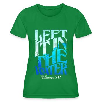Taufe Getaufte Christliche Jesusgott -Bibel - Frauen Funktions-T-Shirt - Kelly Green - Vorne - AI Model Female 172 dark (172cm)