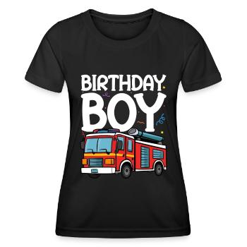 Birthday Boy Firefighter Birthday Boy - Women's Functional T-Shirt - black - Front - AI Model Female 172 light (172cm)