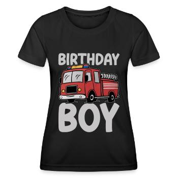 Birthday Boy Firefighter Birthday Boy - Women's Functional T-Shirt - black - Front - AI Model Female 172 light (172cm)