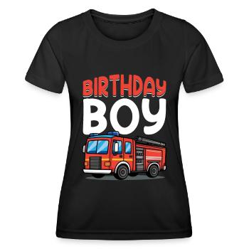 Birthday Boy Firefighter Birthday Boy - Women's Functional T-Shirt - black - Front - AI Model Female 172 light (172cm)