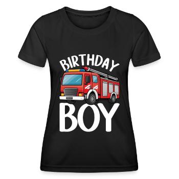 Birthday Boy Firefighter Birthday Boy - Women's Functional T-Shirt - black - Front - AI Model Female 172 light (172cm)