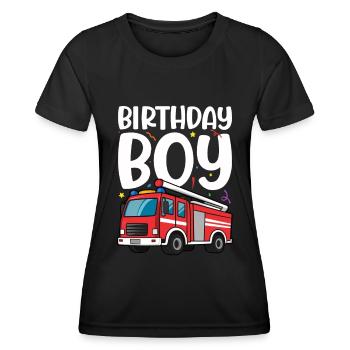 Birthday Boy Firefighter Birthday Boy - Women's Functional T-Shirt - black - Front - AI Model Female 172 light (172cm)