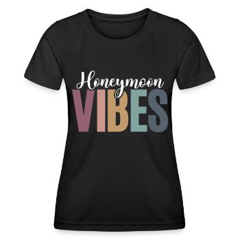 Flitterwochen Ehemann Ehefrau Paare Urlaubs - Frauen Funktions-T-Shirt - Schwarz - Vorne - AI Model Female 172 light (172cm)