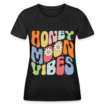 Flitterwochen Ehemann Ehefrau Paare Urlaubs - Frauen Funktions-T-Shirt - Schwarz - Vorne - AI Model Female 172 light (172cm)