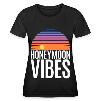 Flitterwochen Ehemann Ehefrau Paare Urlaubs - Frauen Funktions-T-Shirt - Schwarz - Vorne - AI Model Female 172 light (172cm)