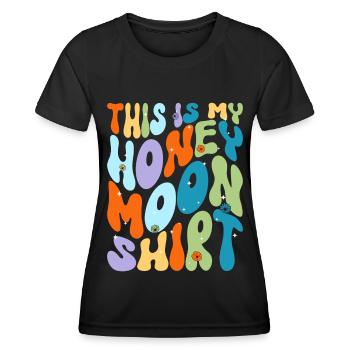 Flitterwochen Ehemann Ehefrau Paare Urlaubs - Frauen Funktions-T-Shirt - Schwarz - Vorne - AI Model Female 172 light (172cm)