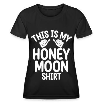 Flitterwochen Ehemann Ehefrau Paare Urlaubs - Frauen Funktions-T-Shirt - Schwarz - Vorne - AI Model Female 172 light (172cm)
