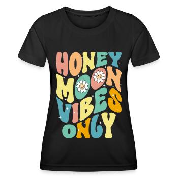 Flitterwochen Ehemann Ehefrau Paare Urlaubs - Frauen Funktions-T-Shirt - Schwarz - Vorne - AI Model Female 172 light (172cm)