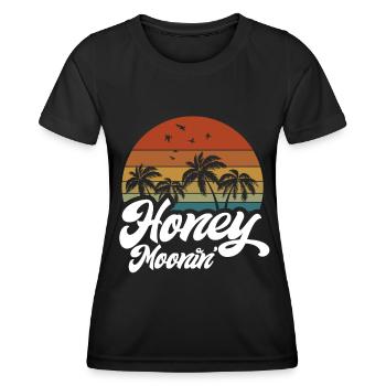 Flitterwochen Ehemann Ehefrau Paare Urlaubs - Frauen Funktions-T-Shirt - Schwarz - Vorne - AI Model Female 172 light (172cm)