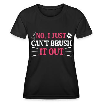 Hundegruamwelpen Haustier -Pflege -Job Salon - Frauen Funktions-T-Shirt - Schwarz - Vorne - AI Model Female 172 light (172cm)