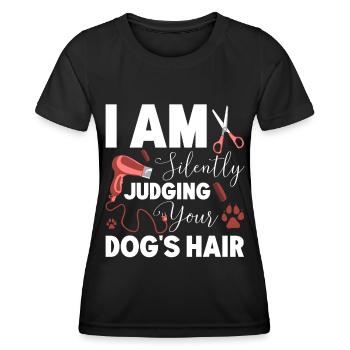 Hundegruamwelpen Haustier -Pflege -Job Salon - Frauen Funktions-T-Shirt - Schwarz - Vorne - AI Model Female 172 light (172cm)