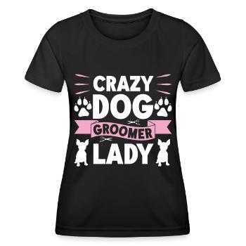 Hundegruamwelpen Haustier -Pflege -Job Salon - Frauen Funktions-T-Shirt - Schwarz - Vorne - AI Model Female 172 light (172cm)