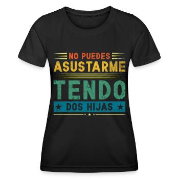 Spanischer Vater Zweisprachiger Latino Vatertag - Frauen Funktions-T-Shirt - Schwarz - Vorne - AI Model Female 172 light (172cm)