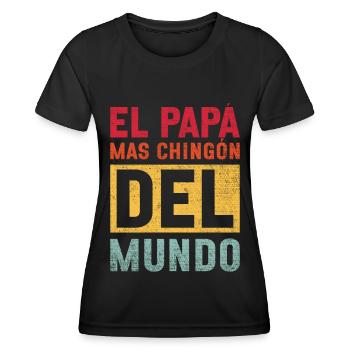 Spanischer Vater Zweisprachiger Latino Vatertag - Frauen Funktions-T-Shirt - Schwarz - Vorne - AI Model Female 172 light (172cm)