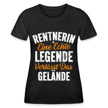 Légende Retraite Drôle Motif Retraité - T-shirt sport Femme - noir - Devant - AI Model Female 172 light (172cm)