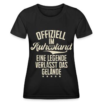 Légende Retraite Drôle Motif Retraité - T-shirt sport Femme - noir - Devant - AI Model Female 172 light (172cm)