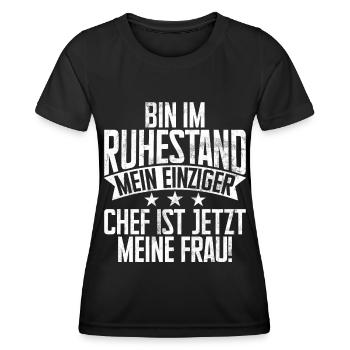 Légende de la retraite Drôle de pension Pension Retraité - T-shirt sport Femme - noir - Devant - AI Model Female 172 light (172cm)