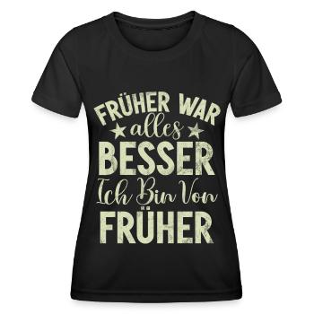 Légende de la retraite Drôle de pension Pension Retraité - T-shirt sport Femme - noir - Devant - AI Model Female 172 light (172cm)