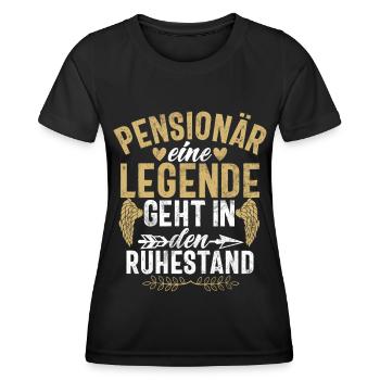 Légende Retraite Drôle Motif Retraité - T-shirt sport Femme - noir - Devant - AI Model Female 172 light (172cm)