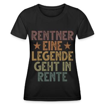 Légende Retraite Drôle Motif Retraité - T-shirt sport Femme - noir - Devant - AI Model Female 172 light (172cm)