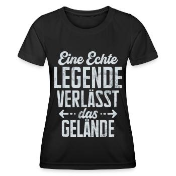 Légende Retraite Drôle Motif Retraité - T-shirt sport Femme - noir - Devant - AI Model Female 172 light (172cm)