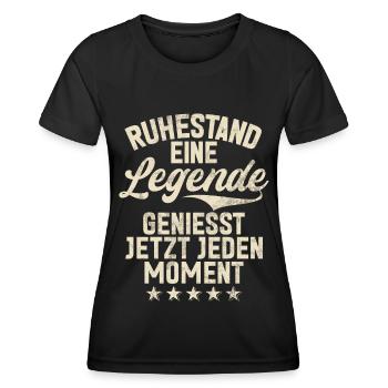 Légende Retraite Drôle Motif Retraité - T-shirt sport Femme - noir - Devant - AI Model Female 172 light (172cm)