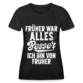 Légende de la retraite Drôle de pension Pension Retraité - T-shirt sport Femme - noir - Devant - AI Model Female 172 light (172cm)