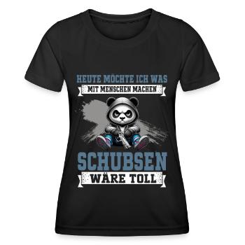 Today I want to do something with people - Women's Functional T-Shirt - black - Front - AI Model Female 172 light (172cm)