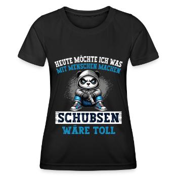 Today I want to do something with people - Women's Functional T-Shirt - black - Front - AI Model Female 172 light (172cm)