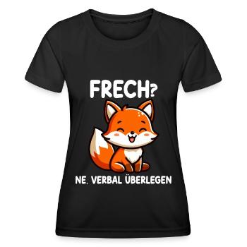 Vilain Ne Renard Sarcasme Drôle Verbal Supérieur - T-shirt sport Femme - noir - Devant - AI Model Female 172 light (172cm)