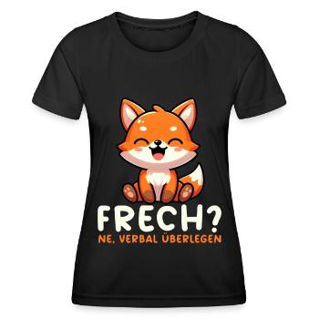 Vilain Ne Renard Sarcasme Drôle Verbal Supérieur - T-shirt sport Femme - noir - Devant - AI Model Female 172 light (172cm)