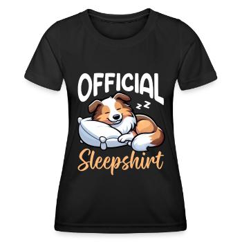 Official Sleeper Collie Lover Sleeps - Women's Functional T-Shirt - black - Front - AI Model Female 172 light (172cm)